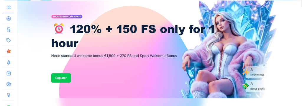 Ice Casino z pakietem free spinów bez depozytu, slot Book of the Fallen